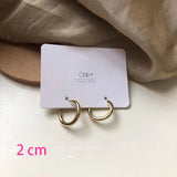 Silver Geometric Small Hoop Earrings for Women