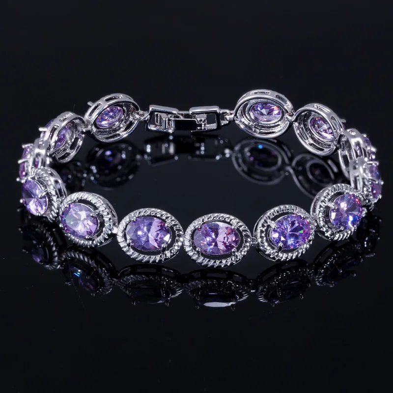 Colorful Micro Inlay Bracelet Bangle for Women