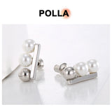 Minimalist Pearl Earrings French Style Stud Ear Jewelry