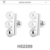 Minimalist Pearl Earrings French Style Stud Ear Jewelry