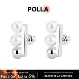 Minimalist Pearl Earrings French Style Stud Ear Jewelry