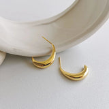 Moon Earrings 925 Sterling Silver Gold Banana Earrings