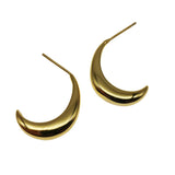 Moon Earrings 925 Sterling Silver Gold Banana Earrings