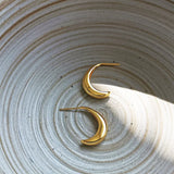 Moon Earrings 925 Sterling Silver Gold Banana Earrings