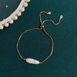 Freshwater Pearl Bracelets for Women Chain Baroque Square Heart Coin Pearl