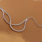 Rock Style Choker 925 Silver Necklace NK070