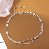 Rock Style Choker 925 Silver Necklace NK070