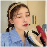 Net Red Fairy Leather Hairband Solid Hairpin Wash Headdress