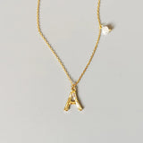 925 Silver Necklace 18K 26 Letters Pendant for Women Girls
