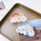 Rainbow Hair Clip Claw High Acetic Acid Shark Clip for Girls