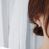 AAA CZ Women Rose Stud Earring Wedding Jewelry Pendant