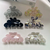 Colorful Flower Marbling Hair Clip Claw Accessory