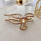 9.7cm Large Bow Hair Claw Clips for Girls Metal Acetic Acid Shark Clip