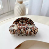 Retro Printing Acrylic Hair Claw Clips for Women Girls