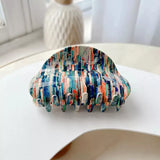 Retro Printing Acrylic Hair Claw Clips for Women Girls
