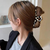 Checkerboard Metal Hair Claws Clip Large Hair Accessory For Woman Girls