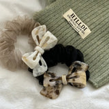 Bowknot Marbling Colorful Elastic Hair Rope High Resilience Head Rope