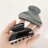 Geometric Caramel Wood Grain Hair Clip Claw for Women