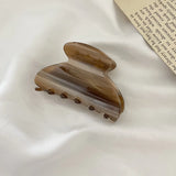 Geometric Caramel Wood Grain Hair Clip Claw for Women