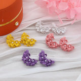 Metallic Painted Hoop Earrings for Women