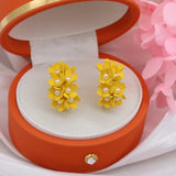 Metallic Painted Hoop Earrings for Women