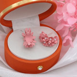 Metallic Painted Hoop Earrings for Women