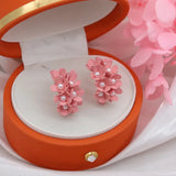 Metallic Painted Hoop Earrings for Women