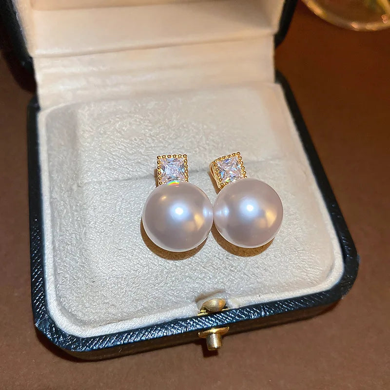 Small Pearl Earrings Sweet Earrings Women's Jewelry