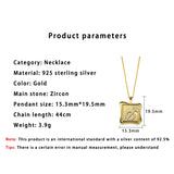 925 Silver Squera Pendant Necklace for Women