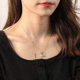925 Silver Squera Pendant Necklace for Women