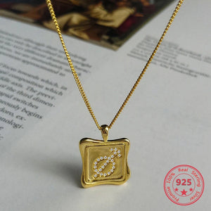 925 Silver Squera Pendant Necklace for Women