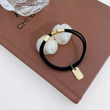 Acetic Acid 3D Flower Hair Accessories Double Scrunchie