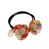 Acetic Acid 3D Flower Hair Accessories Double Scrunchie