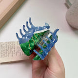 Peacock Parrot Bird Hair Clip Claw for Girls