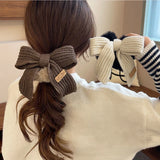 Plush Large Intestine Hair Rope Knitted Wool Bow Hair Rope