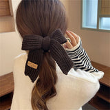 Plush Large Intestine Hair Rope Knitted Wool Bow Hair Rope