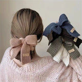Plush Large Intestine Hair Rope Knitted Wool Bow Hair Rope