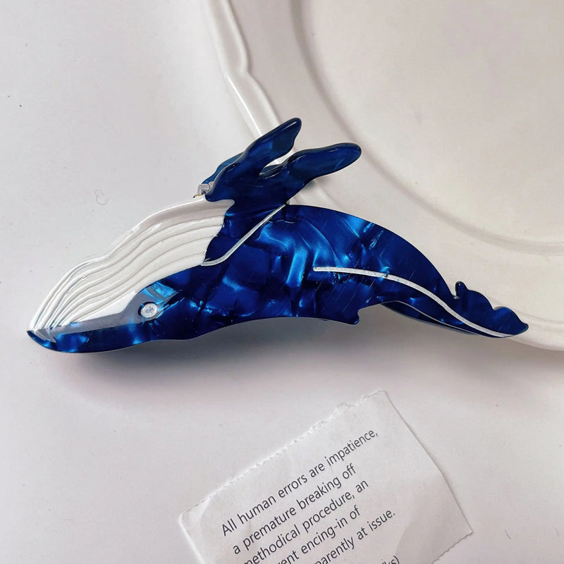 Cartoon Animal Whale Acetate Hair Clip Claw Shark Clip Hair Accessories