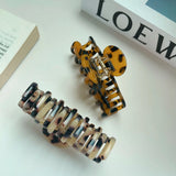 Geometric Keel Hair Clip Claw Double Layer Tooth Acetic Acid