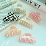 Geometric Keel Hair Clip Claw Double Layer Tooth Acetic Acid