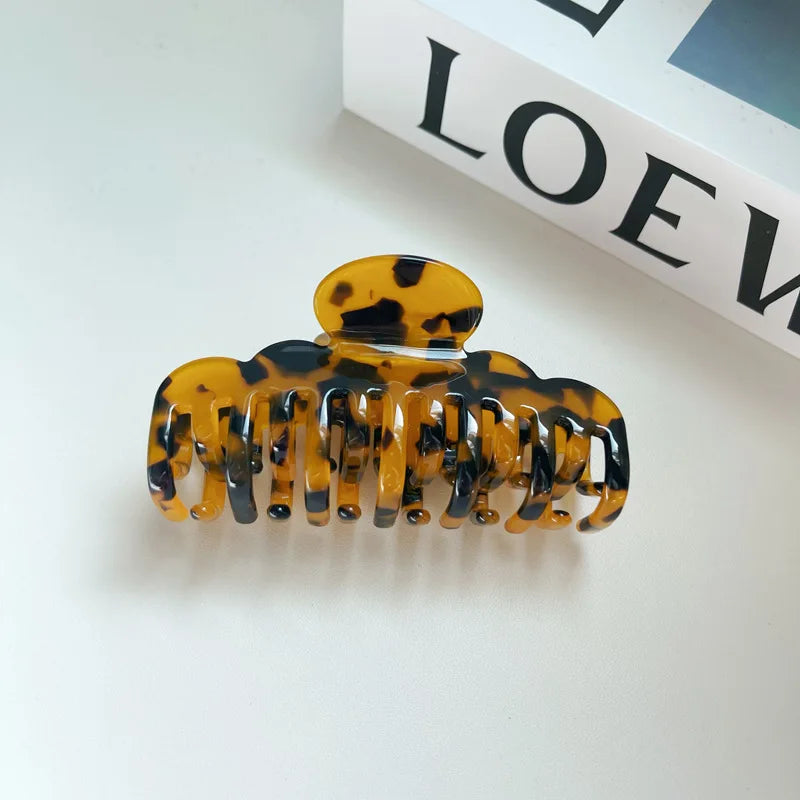 Geometric Keel Hair Clip Claw Double Layer Tooth Acetic Acid