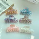 Geometric Keel Hair Clip Claw Double Layer Tooth Acetic Acid