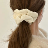 Pink & Green Velvet Elastic Hair Scrunchies