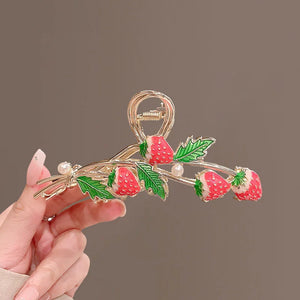 Strawberry Pearl Hair Clip For Women Girls Hair Accessories