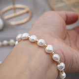 Baroque Freshwater Pearl Bracelet Cold Wind Wedding Party Jewelry Gift