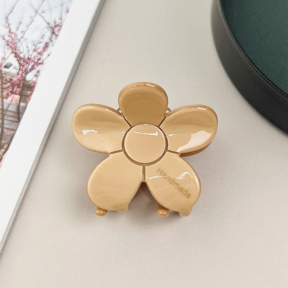 Delicate Small Flower Acetate Hair Clip Claw for Women