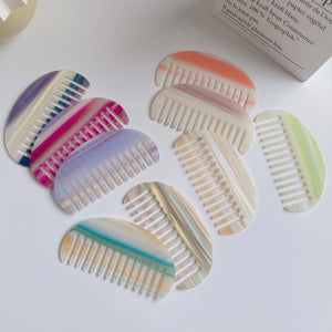 Gradient Hair Combs Natural Resin Hair Curls Shower Comb