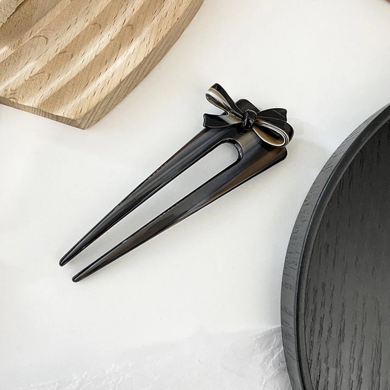 Retro U Shaped Hair Pin Tortoiseshell Woman Gift Hair Sticks Acetate Hairpins