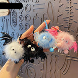 Little Demon Hair Ball Car Keychain for Women