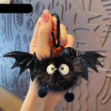 Little Demon Hair Ball Car Keychain for Women